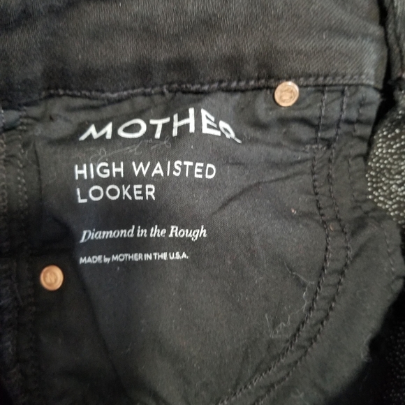 Mother High Rise Looker Diamond in The Rough Jeans - Picture 5 of 12